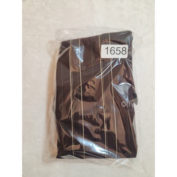 Haggar Cool 18 Shirt Mens Shirt Small Red Striped Short Sleeve Gorpcore Preppy - Picture 12 of 12